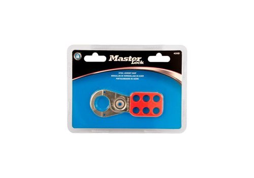 Lockout hasp steel 420D in blister packaging  Lockout hasp steel 420D in blister packaging