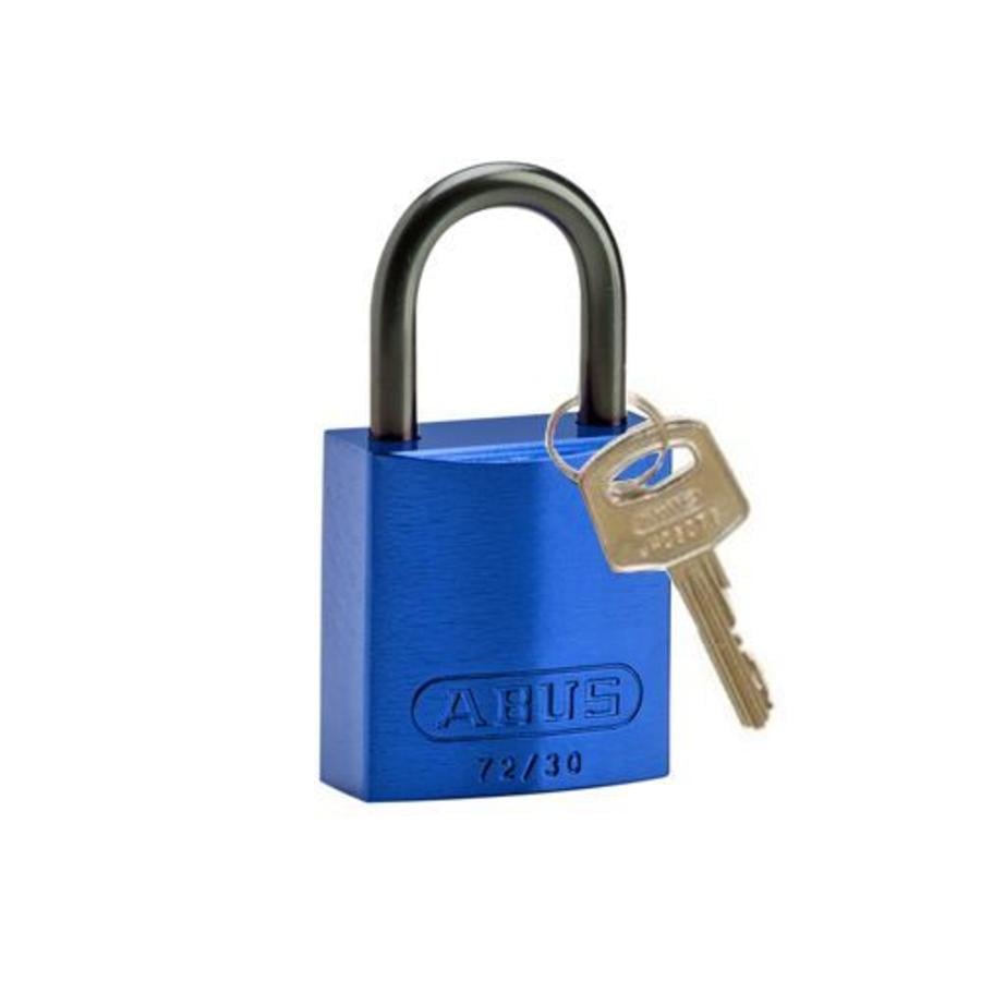 Anodized aluminium safety padlock blue 834856