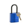 Brady Anodized aluminium safety padlock blue 834862