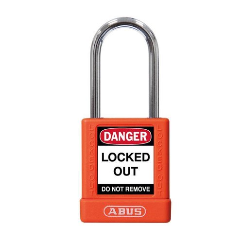 Aluminum safety padlock with orange  cover 74BS/40 orange 