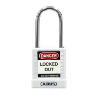 Aluminum safety padlock with white cover 77574