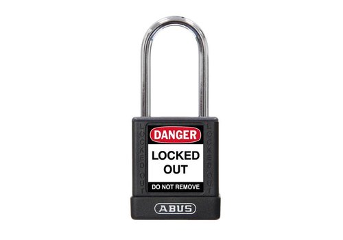 Aluminum safety padlock with black  cover 74BS/40 black 