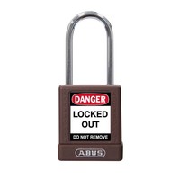 Aluminum safety padlock with brown cover 77577