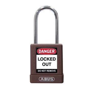 Abus Aluminum safety padlock with brown cover 77577