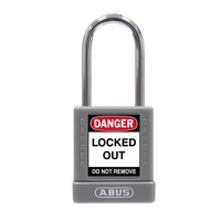 Aluminum safety padlock with grey cover 77576