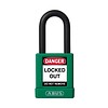 Abus Aluminium safety padlock with green cover 59112