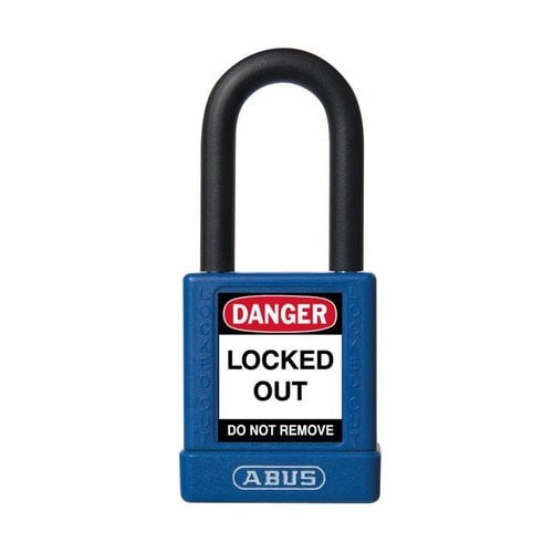 Aluminum safety padlock with blue cover 74/40 blue 
