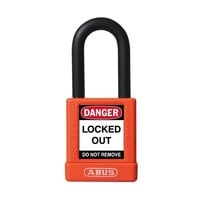 Aluminum safety padlock with orange cover 74/40 ORANGE
