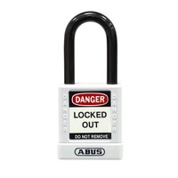Aluminium safety padlock with white cover 58978