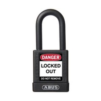 Aluminium safety padlock with black cover 59111