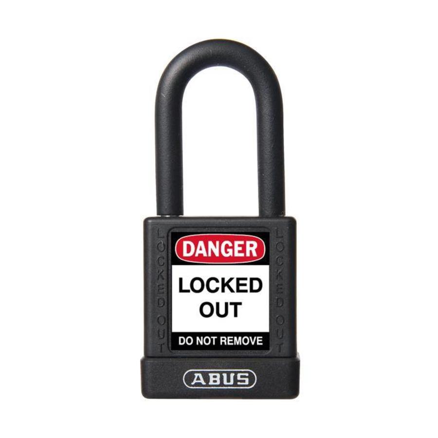 Aluminium safety padlock with black cover 59111