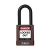 Aluminum safety padlock with brown cover 74/40 brown