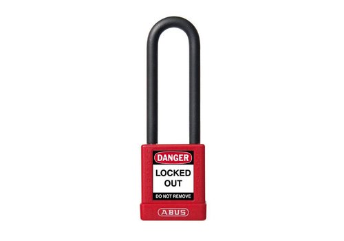 Aluminum safety padlock with red cover 74/40HB75 red 