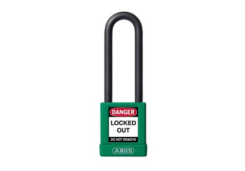 Aluminum safety padlock with green cover 74/40HB75 green 