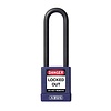 Abus Aluminium safety padlock with purple cover 58986