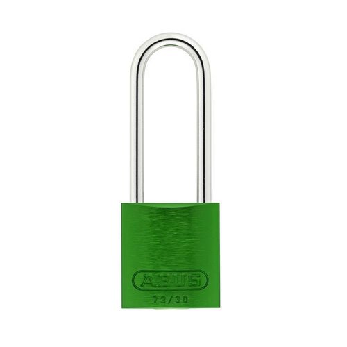 Anodized aluminium safety padlock green 72/30HB50 GRUN 