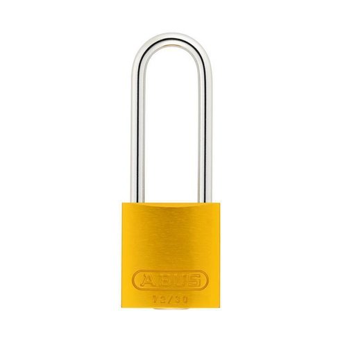 Anodized aluminium safety padlock yellow 72/30HB50 GELB 