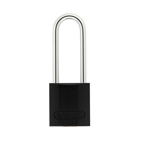 Anodized aluminium safety padlock black 72/30HB50 SCHWARZ 
