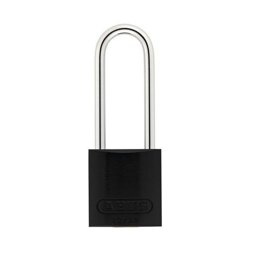 Anodized aluminium safety padlock black 72/30HB50 SCHWARZ 