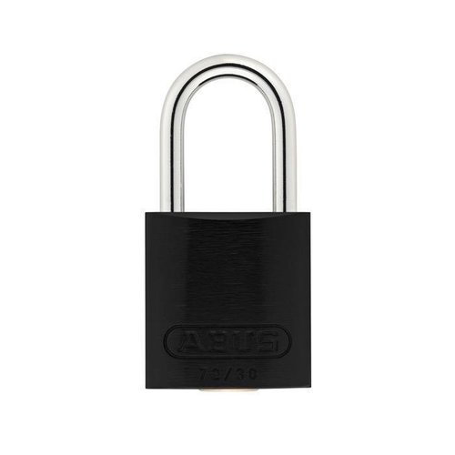 Anodized aluminium safety padlock black 72/30 SCHWARZ 