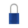 Anodized aluminium safety padlock blue 72/30 BLAU