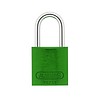 Anodized aluminium safety padlock green 72/30 GRÜN