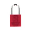 Anodized aluminium safety padlock red 72/30 ROT