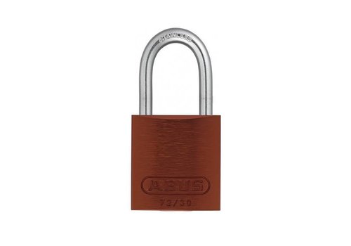 Anodized aluminium safety padlock brown 72IB/30 BRAUN 