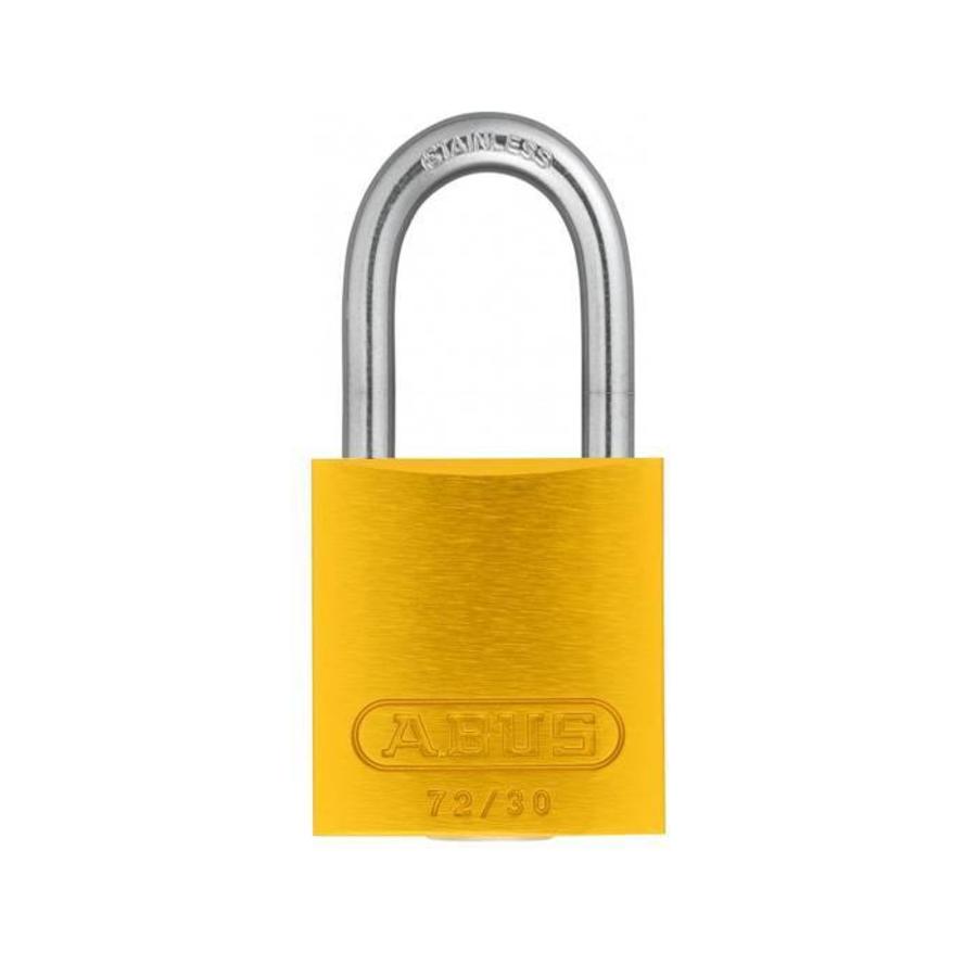 Anodized aluminium safety padlock yellow 72IB/30 GELB