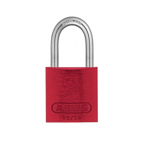Anodized aluminium safety padlock red 72IB/30 ROT 