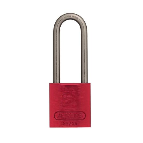 Anodized aluminium safety padlock red 72IB/30HB50 ROT 