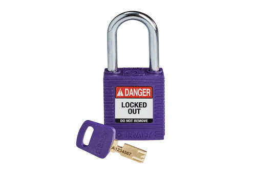 SafeKey nylon safety padlock purple 150250 