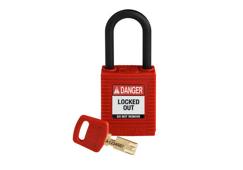 SafeKey nylon safety padlock red 150342 