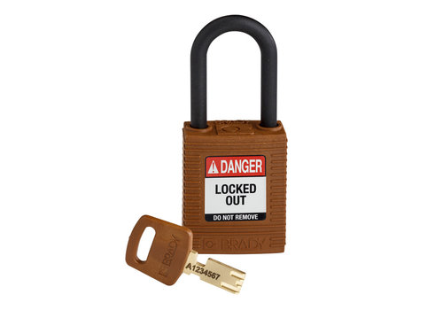 SafeKey nylon safety padlock brown150318 