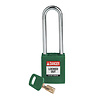 Brady SafeKey nylon safety padlock green 150319