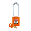 Brady SafeKey nylon safety padlock orange 150248
