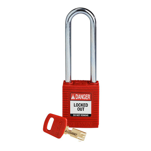 SafeKey nylon safety padlock red 150357 