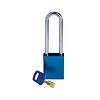 Brady SafeKey Aluminium safety padlock blue 150241