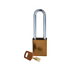 Brady SafeKey Aluminium safety padlock brown 150284