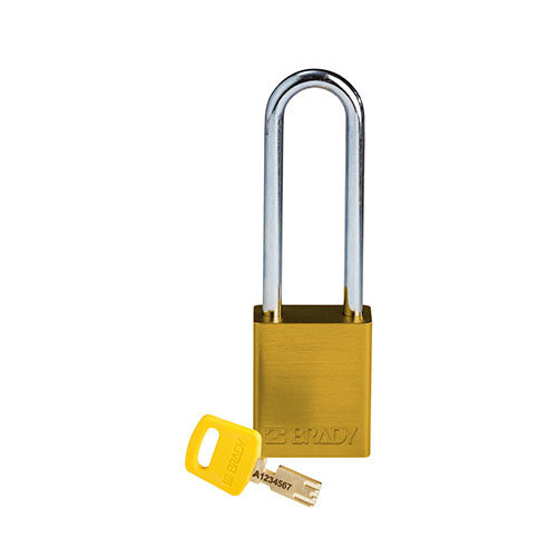 SafeKey Aluminium safety padlock Yellow 150285 