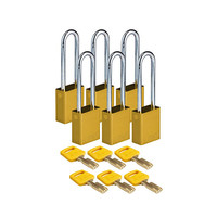 SafeKey Aluminium safety padlock  Yellow 150285