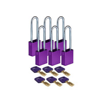 SafeKey Aluminium safety padlock purple 150330