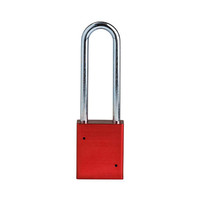 SafeKey Aluminium safety padlock Red 150332