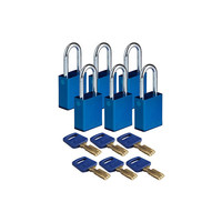 SafeKey Aluminium safety padlock blue 150287