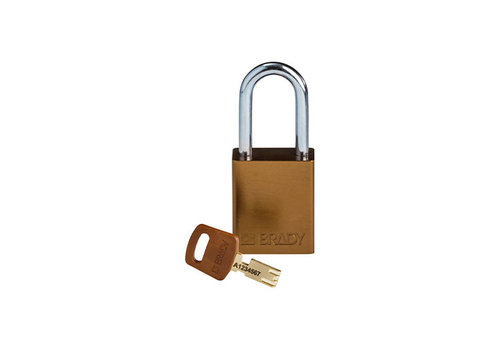 SafeKey Aluminium safety padlock brown 150286 