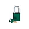 Brady SafeKey Aluminium safety padlock green 150264