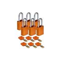 SafeKey Aluminium safety padlock Orange 150263