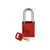 Brady SafeKey Aluminium safety padlock Red 150307