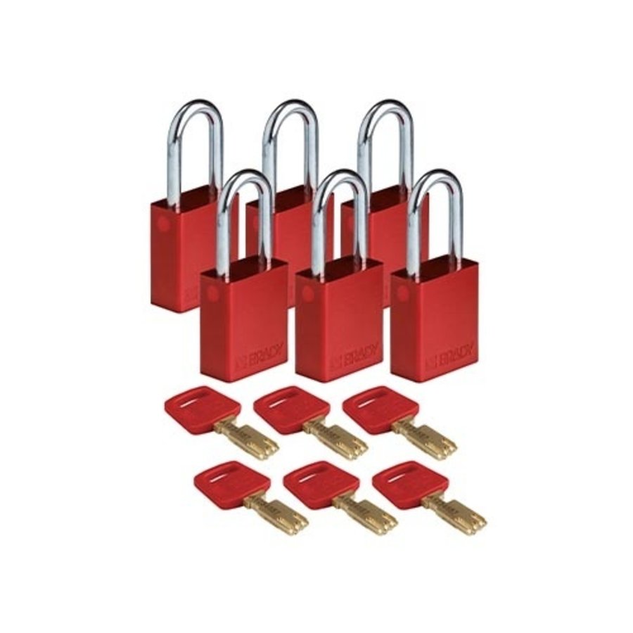 SafeKey Aluminium safety padlock Red 150307