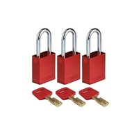 SafeKey Aluminium safety padlock Red 150307